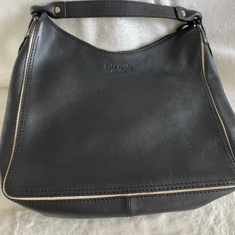 Kate Spade Black Leather Shoulder Bag Purse